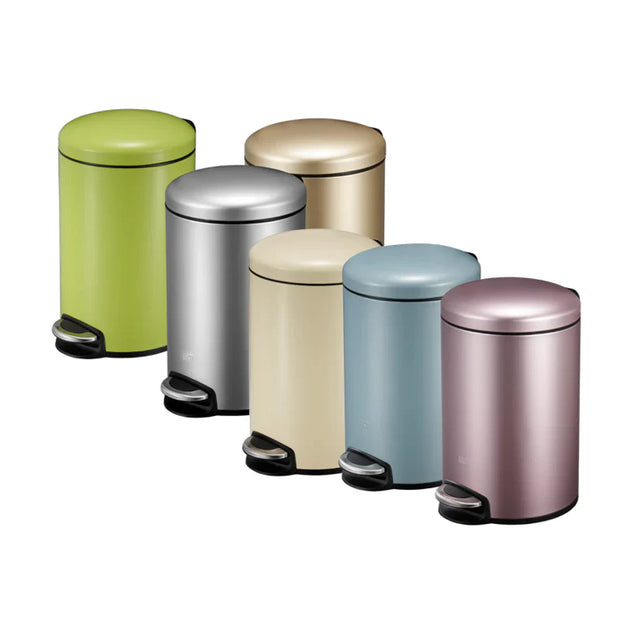 Maggy Brushed White Step Bin by EKO