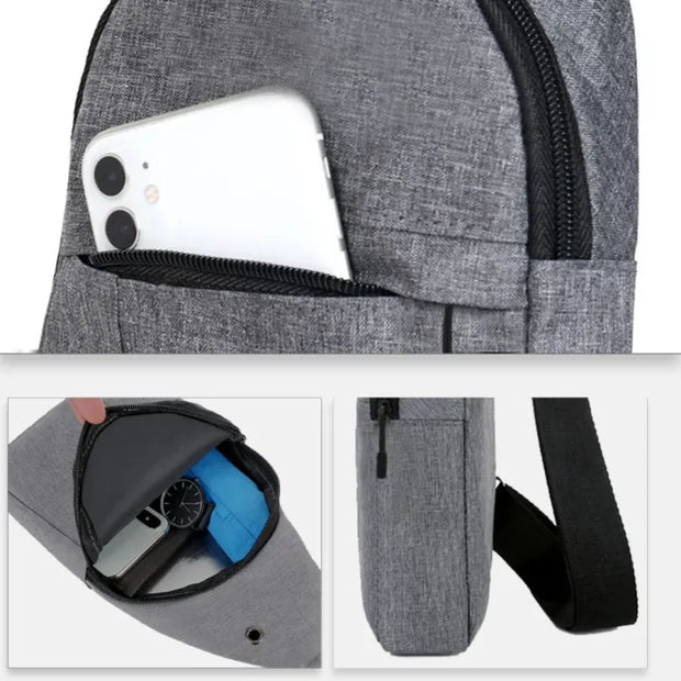 Fashion Man Small Chest Bag For Men Neck Side Crossbody