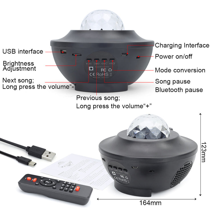 Starry Night Projector with Bluetooth Speaker