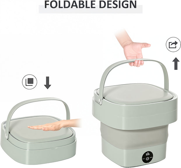 🧺 Mini Foldable Washing Machine – Smart, Safe & Portable