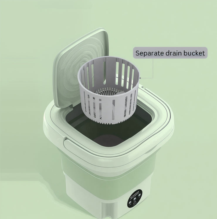 🧺 Mini Foldable Washing Machine – Smart, Safe & Portable