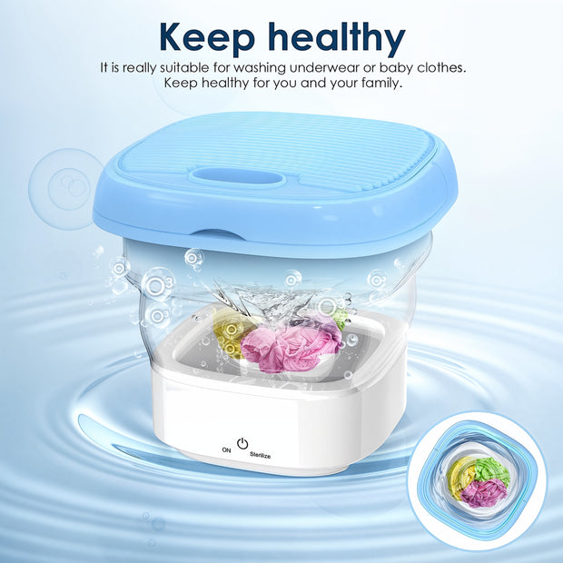 🧺 Mini Foldable Washing Machine – Smart, Safe & Portable