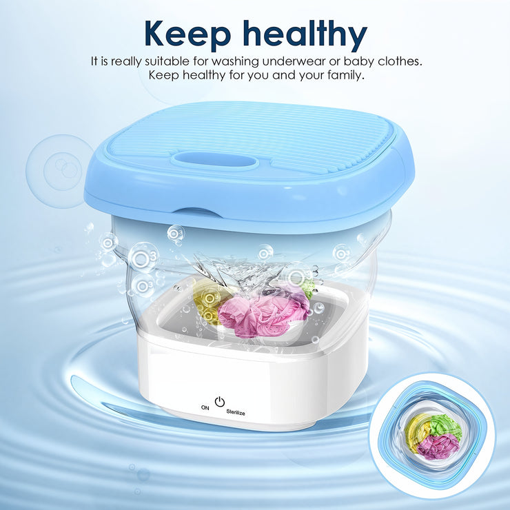 🧺 Mini Foldable Washing Machine – Smart, Safe & Portable