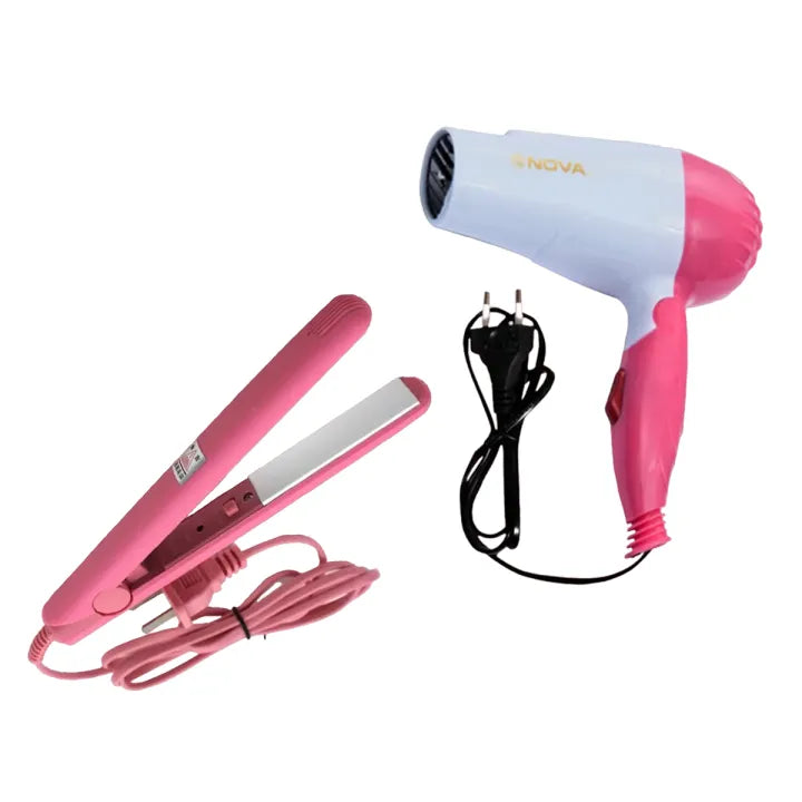Hair Dryer & Mini Straightner Combo Of 2